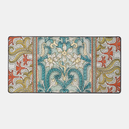Daffodique chintz papier peint à fleurs Art nouvea (Recto)