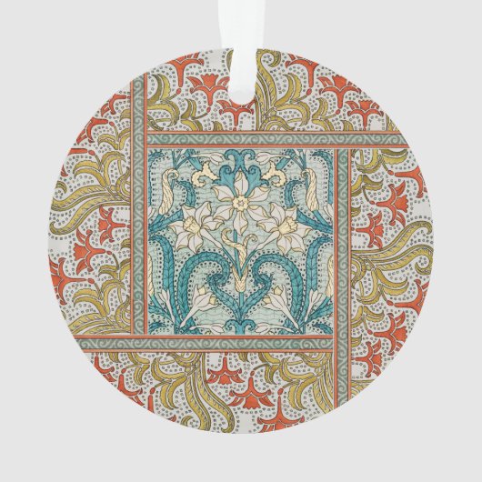 Daffodique chintz papier peint à fleurs Art nouvea (dos)