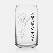 Daffodique de fleur de naissance de mars avec nom  (Recto)