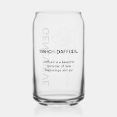 Daffodique de fleur de naissance de mars avec nom  (Verso)