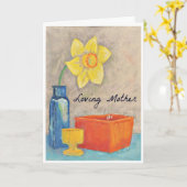 Daffodique de la carte de jour des mères (Fleur jaune)