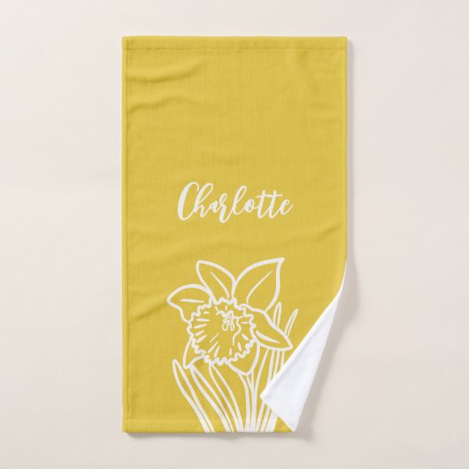 Daffodique de printemps (Serviette à main)
