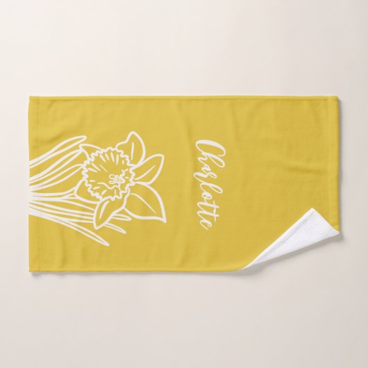 Daffodique de printemps (Serviette à main)