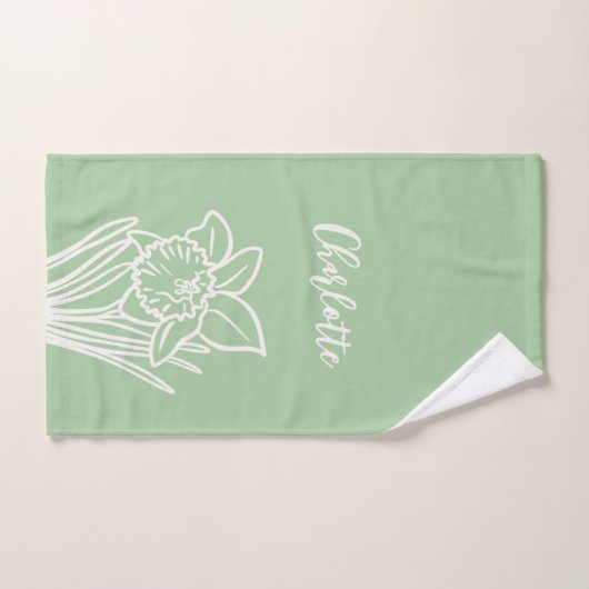 Daffodique de printemps (Serviette à main)
