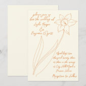 Daffodique Faire-part de mariage (Devant / Derrière)