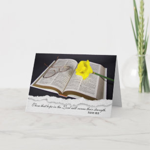 Daffodique sur la carte de sympathie biblique