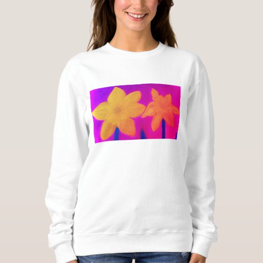 Daffodique Sweatshirt en fleur - Chalk Pastel fait (Devant)