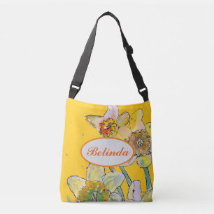 Daffodique Yellow Spring floral Watercolor sac à m