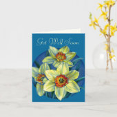 Daffodiques art obtenir bien jaune et bleu carte (Fleur jaune)