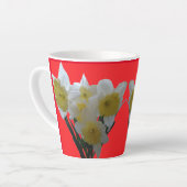 Daffodiques de glace Conception Latte Mug (Angle gauche)