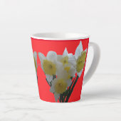Daffodiques de glace Conception Latte Mug (Angle droit)