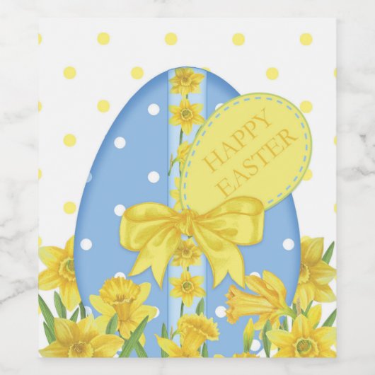 Daffodiques de Pâques Étiquette de vin (Étiquettes simples)