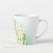 Daffodiques de printemps Petite Mug en latte (Droite)