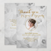 Daffodiques d'or Sympathie Carte de remerciements  (Devant / Derrière)