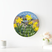 Daffodiques en horloge murale acrylique au printem (Maison)