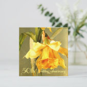 Daffodiques Faire-part de mariage doré (Debout devant)