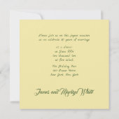 Daffodiques Faire-part de mariage doré (Dos)