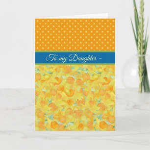 Daffodiques, mars carte d'anniversaire, fille