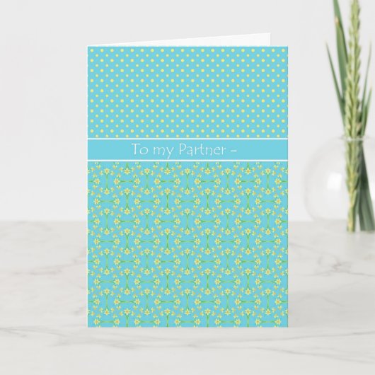 Daffodiques, mars carte d'anniversaire, partenaire (Devant)