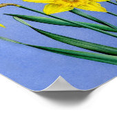 Daffodis botanische vingerafdrukken van poster (Hoek)