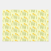 Daffodis Easter Spring Floral Pattern Bulbs Gift Inpakpapier Vel (Voorkant 3)