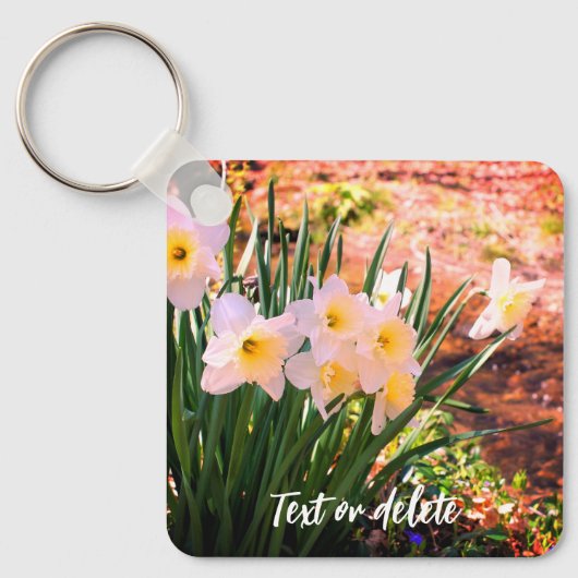 Daffodis van Brook Flower Personalized Sleutelhanger (Voorkant)