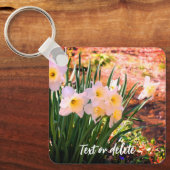 Daffodis van Brook Flower Personalized Sleutelhanger (Voorkant)