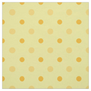 Daffy-down Dillies Geel Sinaasappel Polka Dots Fab Stof