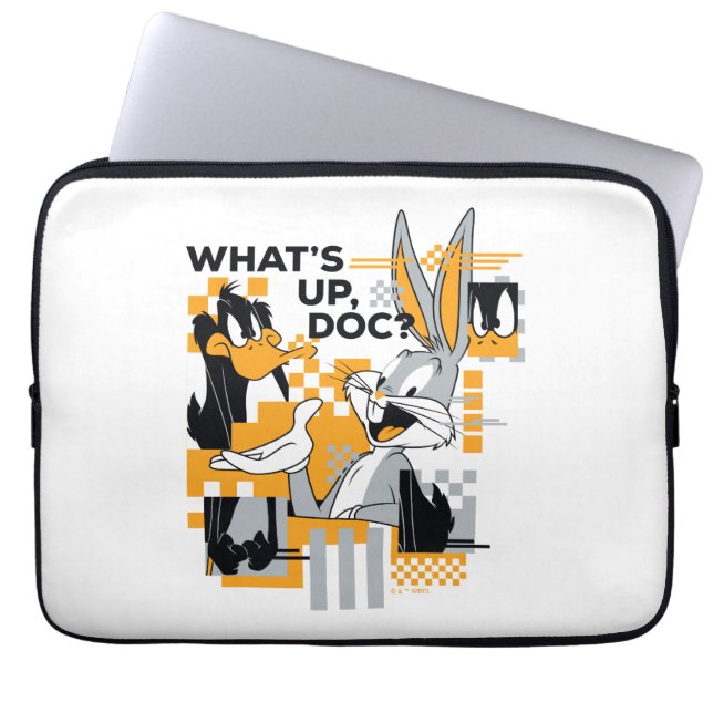 DAFFY DUCK™ & BUGS BUNNY™ Glitch Laptop Sleeve (Voorkant)