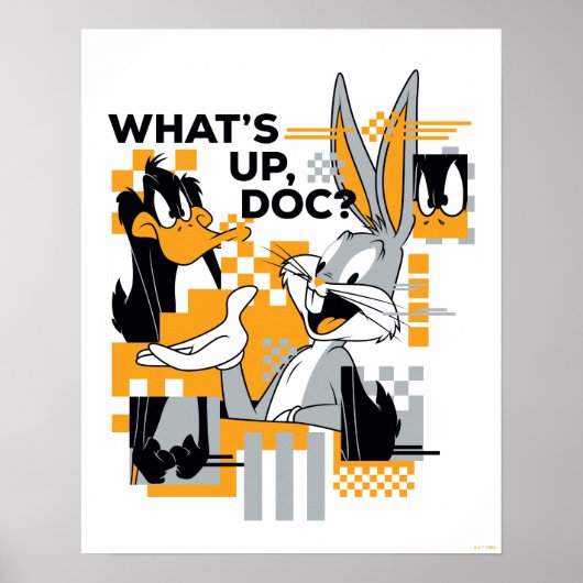 DAFFY DUCK™ & BUGS BUNNY™ Glitch Poster (Voorkant)