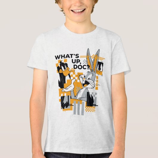 DAFFY DUCK™ & BUGS BUNNY™ Glitch Tri-Blend Shirt (Voorkant)