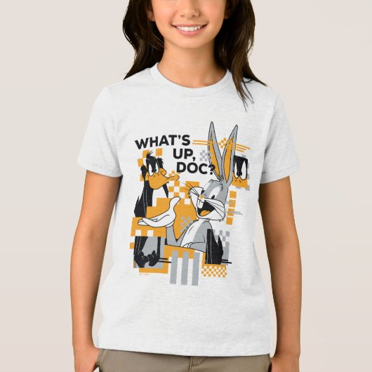 DAFFY DUCK™ & BUGS BUNNY™ Glitch Tri-Blend Shirt (Voorkant)