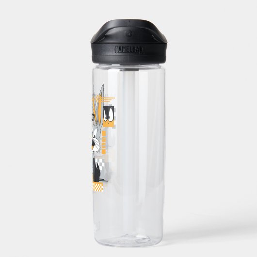 DAFFY DUCK™ & BUGS BUNNY™ Glitch Waterfles (Achterkant)