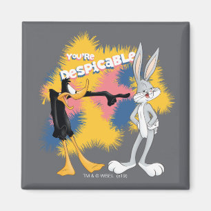 DAFFY DUCK™ & BUGS BUNNY™ "Je bent verachtelijk" Magneet