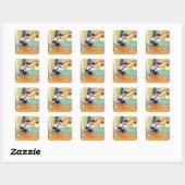 DAFFY DUCK™ grote glimlach Vierkante Sticker (Vel)