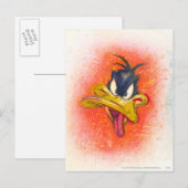 DAFFY DUCK™ in Oranje Briefkaart (Voorkant / Achterkant)