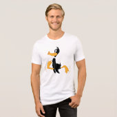 DAFFY DUCK™ is gek Tri-Blend Shirt (Voorkant volledig)