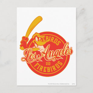 DAFFY DUCK™ Los Angeles Firebirds Logo Briefkaart