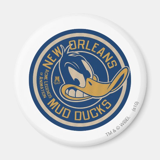 DAFFY DUCK™ Mud Ducks Round Logo Magneet (Voorkant)