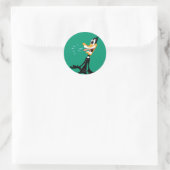 DAFFY DUCK™ Scared Ronde Sticker (Tas)