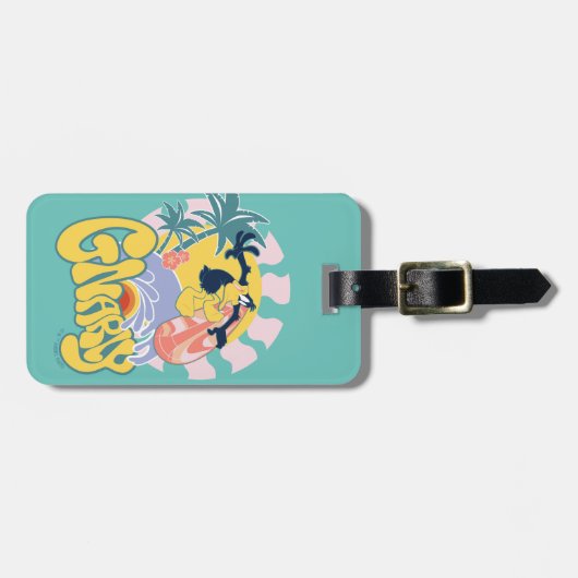 DAFFY DUCK™ Surfing - Gnarly Bagagelabel (Voorkant horizontaal)