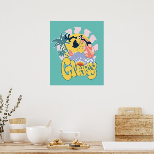DAFFY DUCK™ Surfing - Gnarly Poster (Keuken)