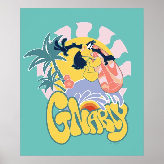 DAFFY DUCK™ Surfing - Gnarly Poster (Voorkant)