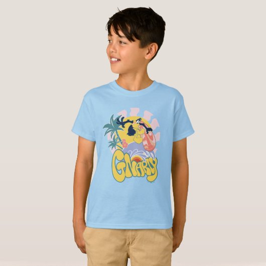 DAFFY DUCK™ Surfing - Gnarly T-shirt (Voorkant volledig)