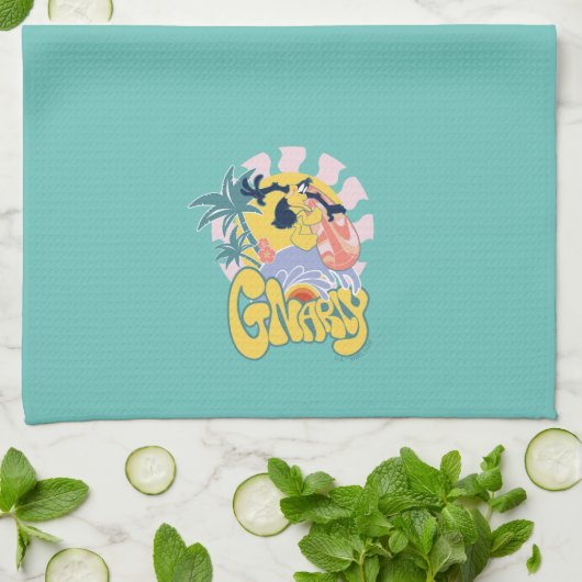 DAFFY DUCK™ Surfing - Gnarly Theedoek (Gevouwen)