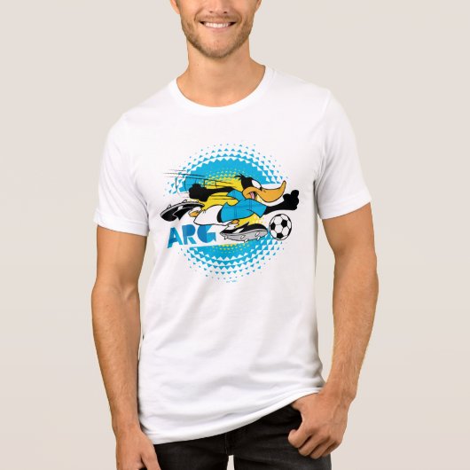 DAFFY DUCK™ Team Argentina Soccer Graphic Tri-Blend Shirt (Voorkant)