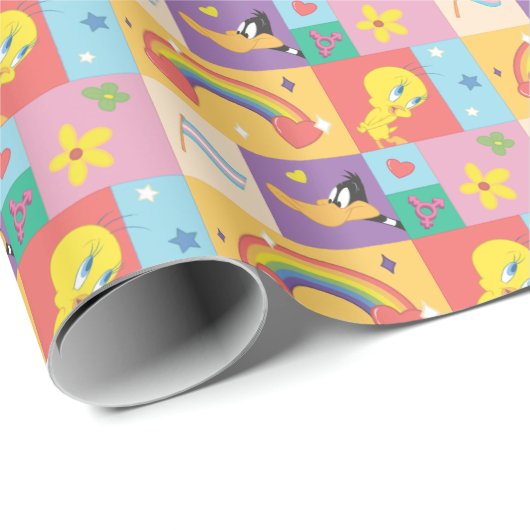 DAFFY DUCK™ & TWEETY™ - Pride Patroon Cadeaupapier (Rol Hoek)