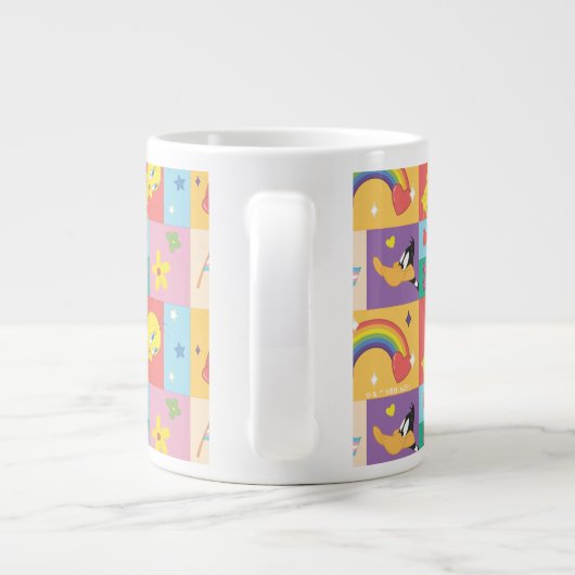 DAFFY DUCK™ & TWEETY™ - Pride Patroon Extra Grote Beker (Achterkant)