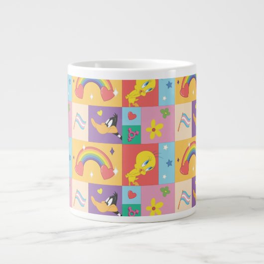 DAFFY DUCK™ & TWEETY™ - Pride Patroon Extra Grote Beker (Voorkant)