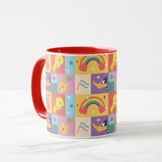 DAFFY DUCK™ & TWEETY™ - Pride-patroon Mok (Voorkant links)